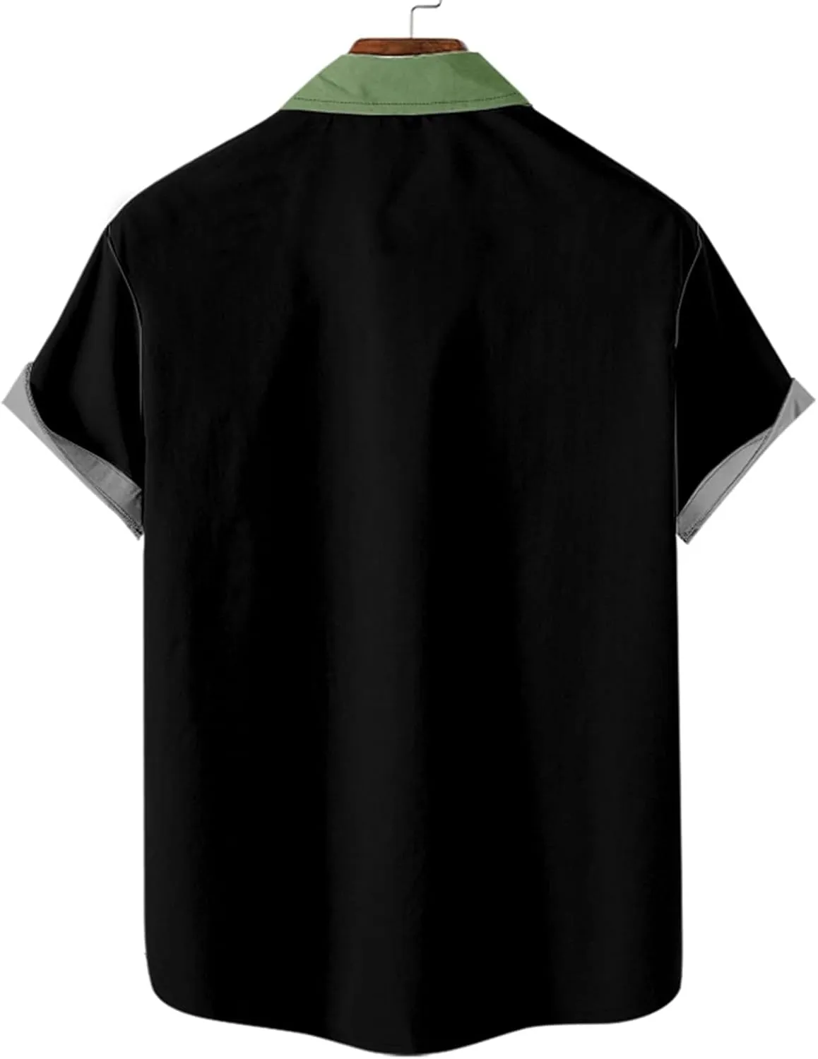 Cardigan Tshirts for Mens Winter Fall Short Sleeve High Neck Print Tops Shirt Mens 2024 Y2K