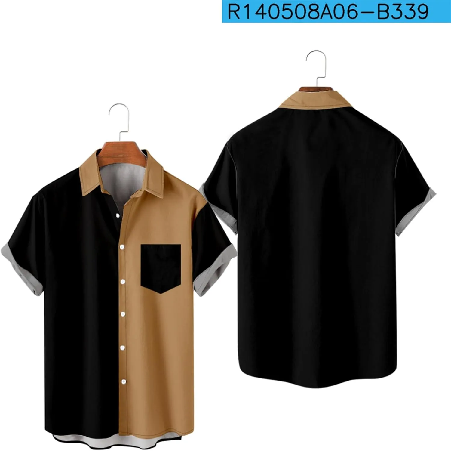 Cardigan Tshirts for Mens Winter Fall Short Sleeve High Neck Print Tops Shirt Mens 2024 Y2K