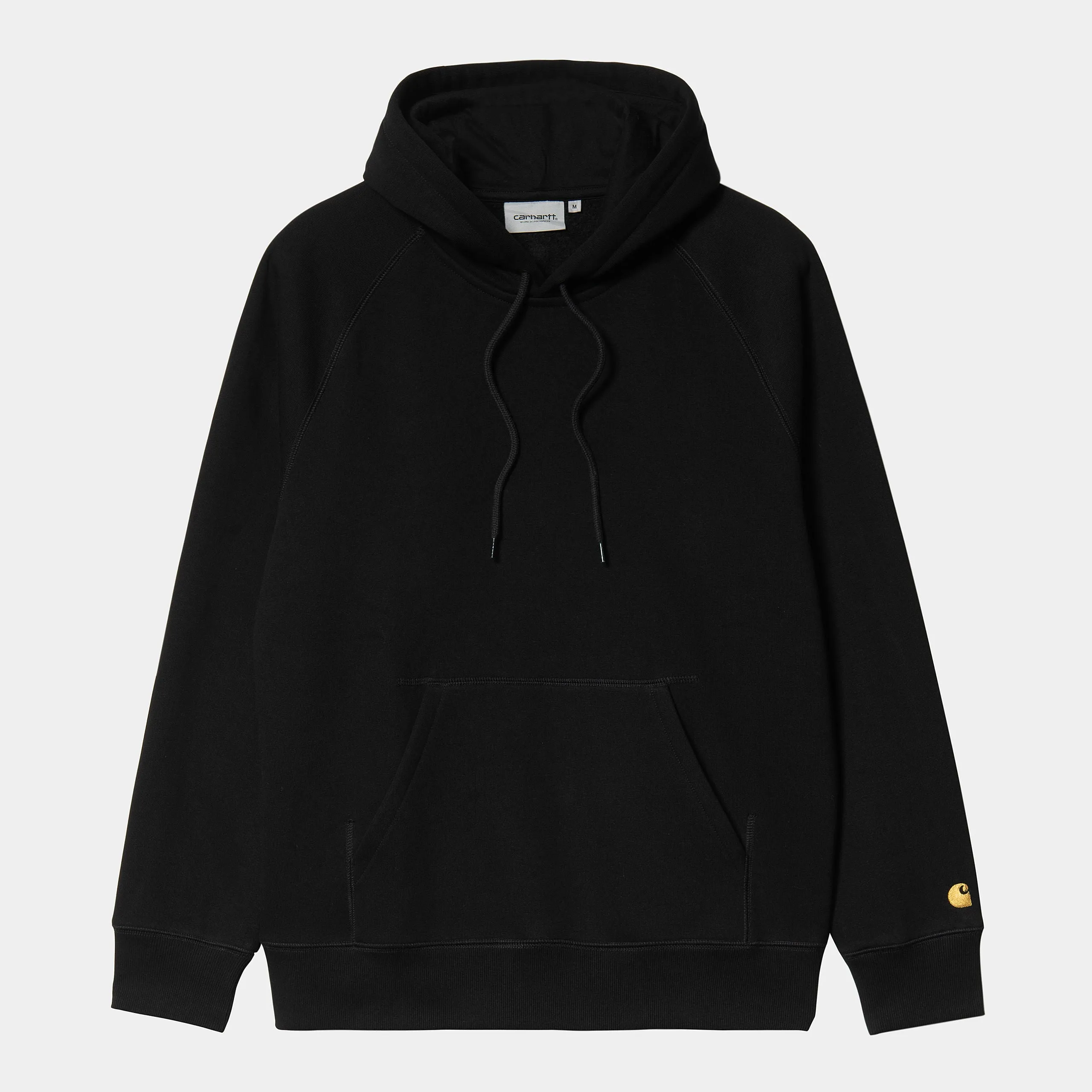 Carhartt Felpa con cappuccio da uomo 1026384 00F nero-oro