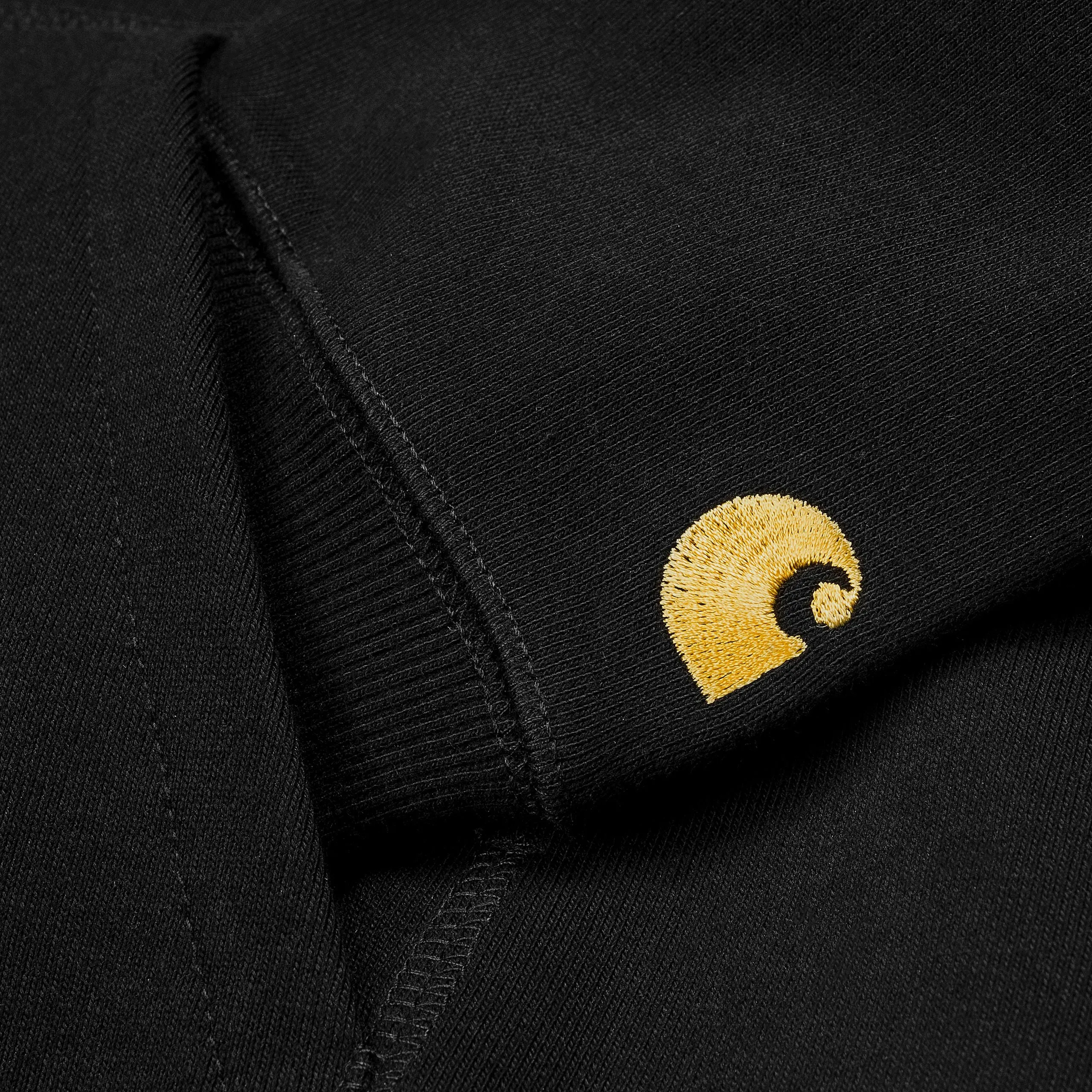 Carhartt Felpa con cappuccio da uomo 1026384 00F nero-oro