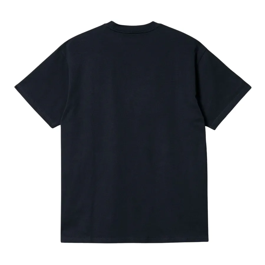 Carhartt T-shirt manica corta da uomo S/S Script Embroidery I030435 1FN atom blue-white