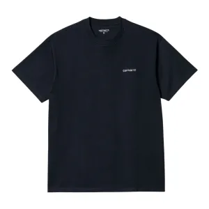 Carhartt T-shirt manica corta da uomo S/S Script Embroidery I030435 1FN atom blue-white