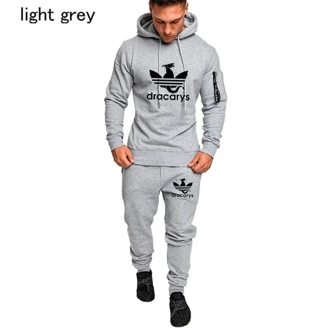 Casual Joggers Mens Tracksuits 2 Pieces Sets Autumn Hooded Pants Camouflage Suit Gym Zipper Sportswear Sweat Suits Men's Clothes