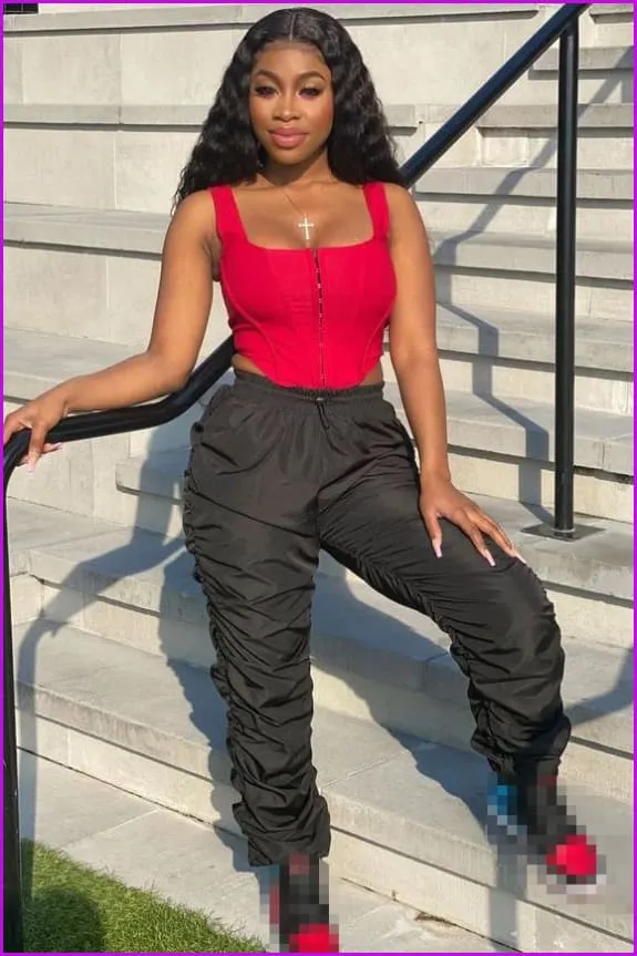 Casual Stacked Legs Pure Color Plain Long Stacked JoggerDE924