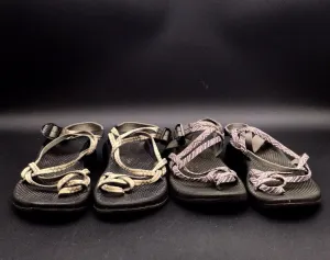 Chaco Women's Purple Beige Strappy Sandals - Size 9 Lot Of 2
