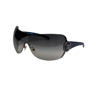Chanel 6028 Oversize 2000s Frameless Black Blue
