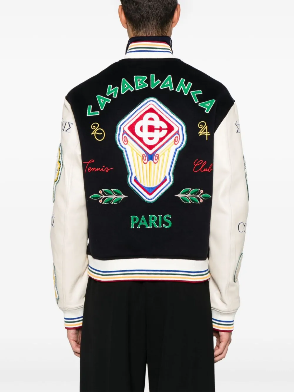 Chenille Patchwork bomber jacket