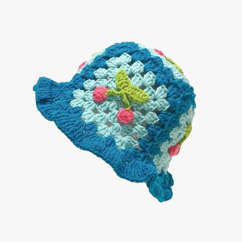 Cherry Crochet Bucket Hat
