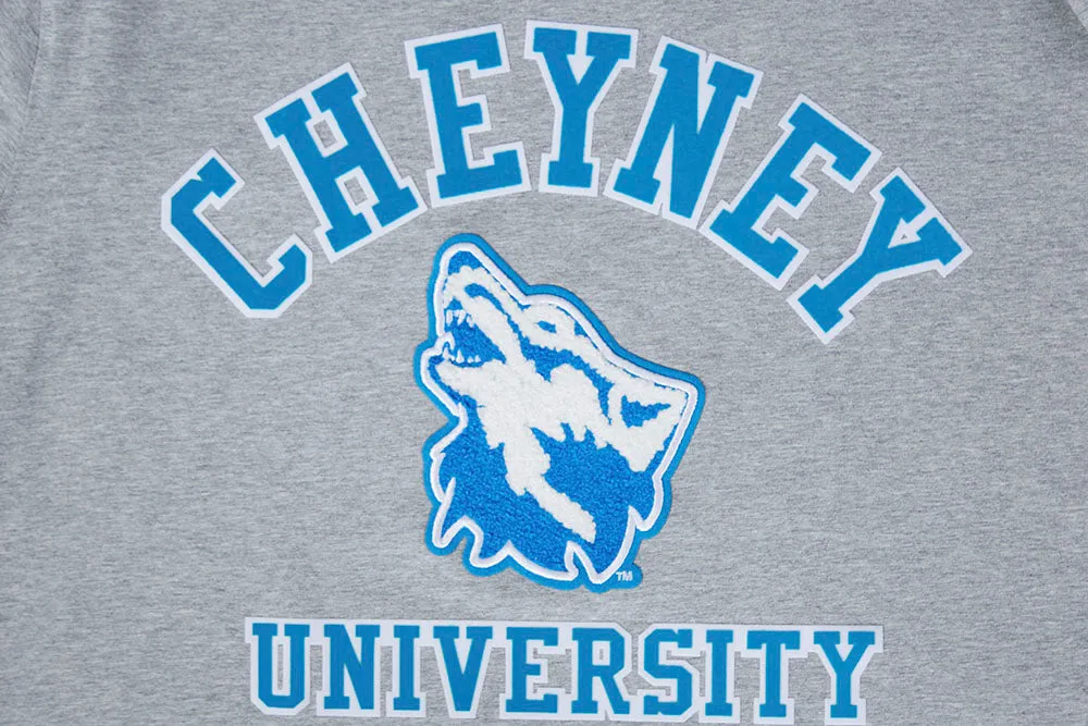 CHEYNEY UNIVERSITY CLASSIC MEN'S STACKED LOGO TEE (HEATHER GRAY/BLACK)