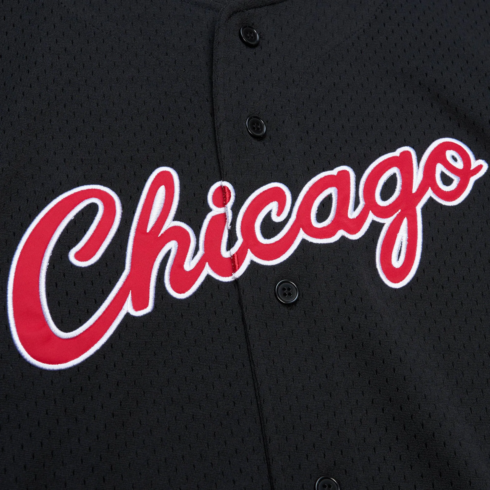CHICAGO BULLS MEN'S MITCHELL & NESS ON THE CLOCK MESH JESREY