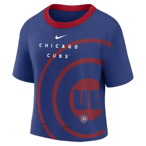 Chicago Cubs Women's Nike Team First High Hip Boxy T-Shirt