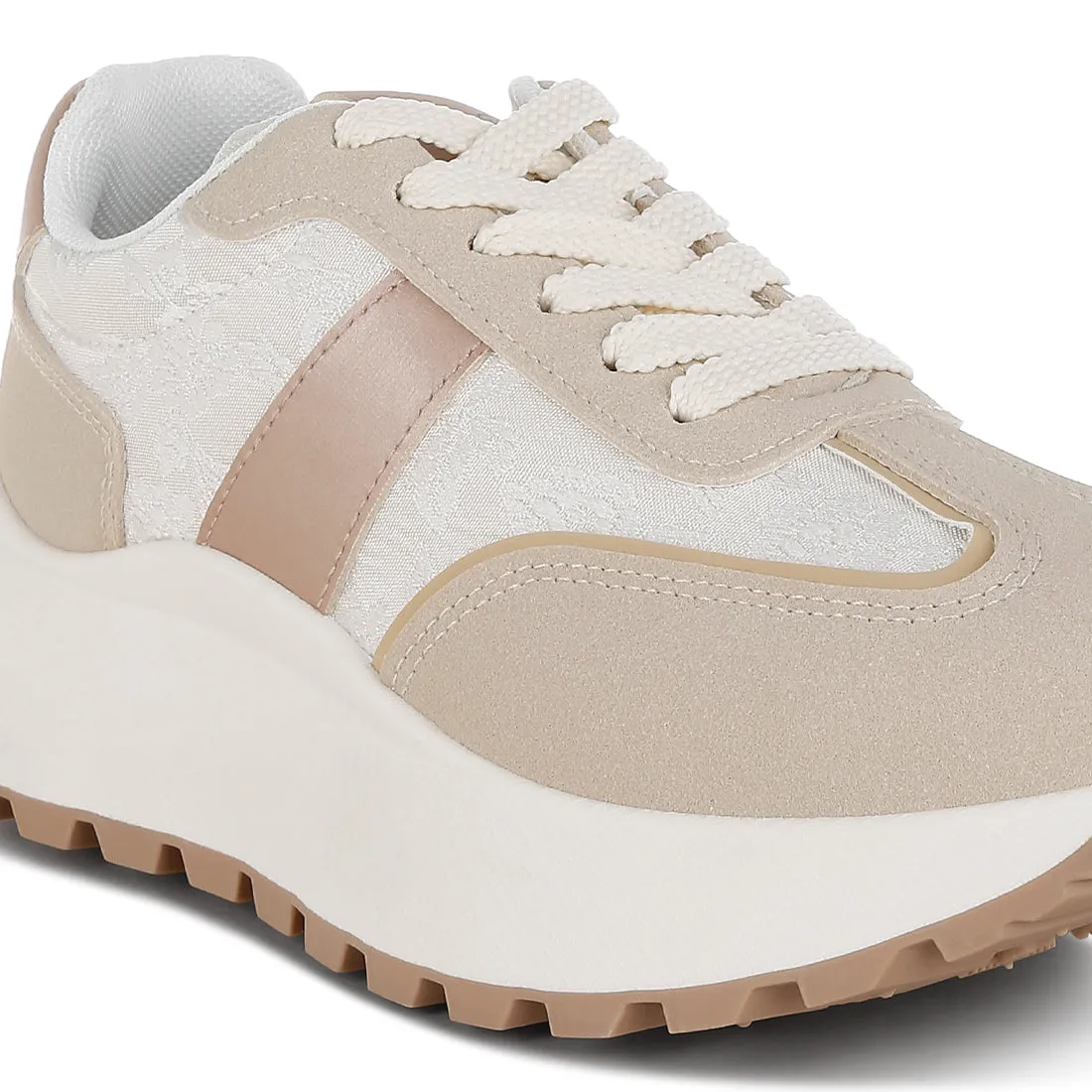 Chunky Anti-Skid Lace-Up Sneakers