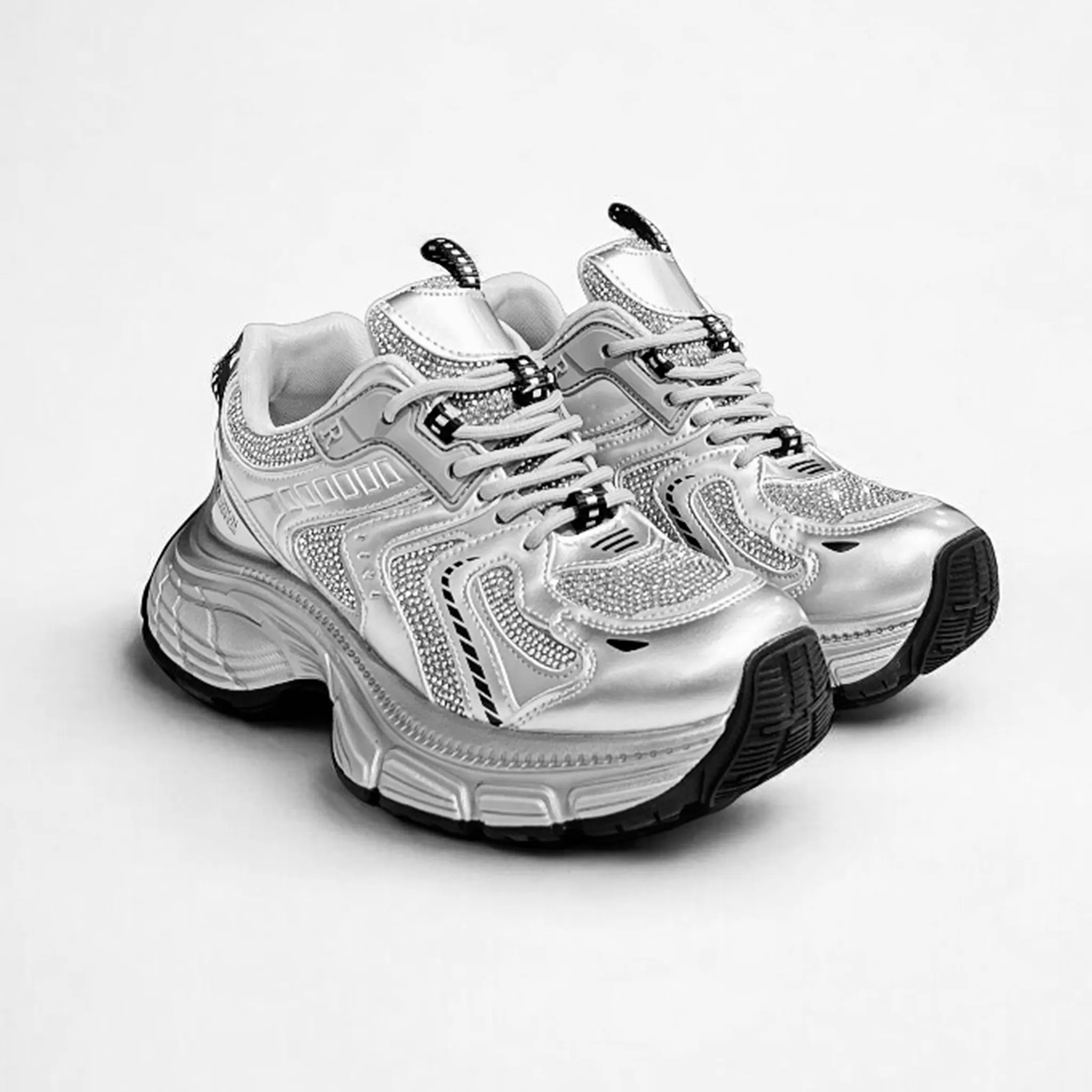 Chunky Embellished Platform Sneakers