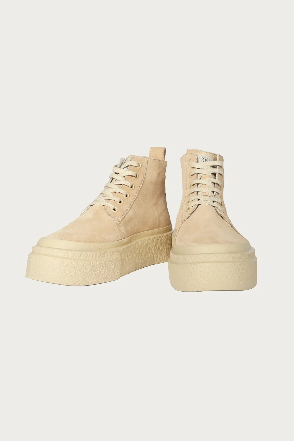 Chunky Sole Hi-Tops - Brown/Tan
