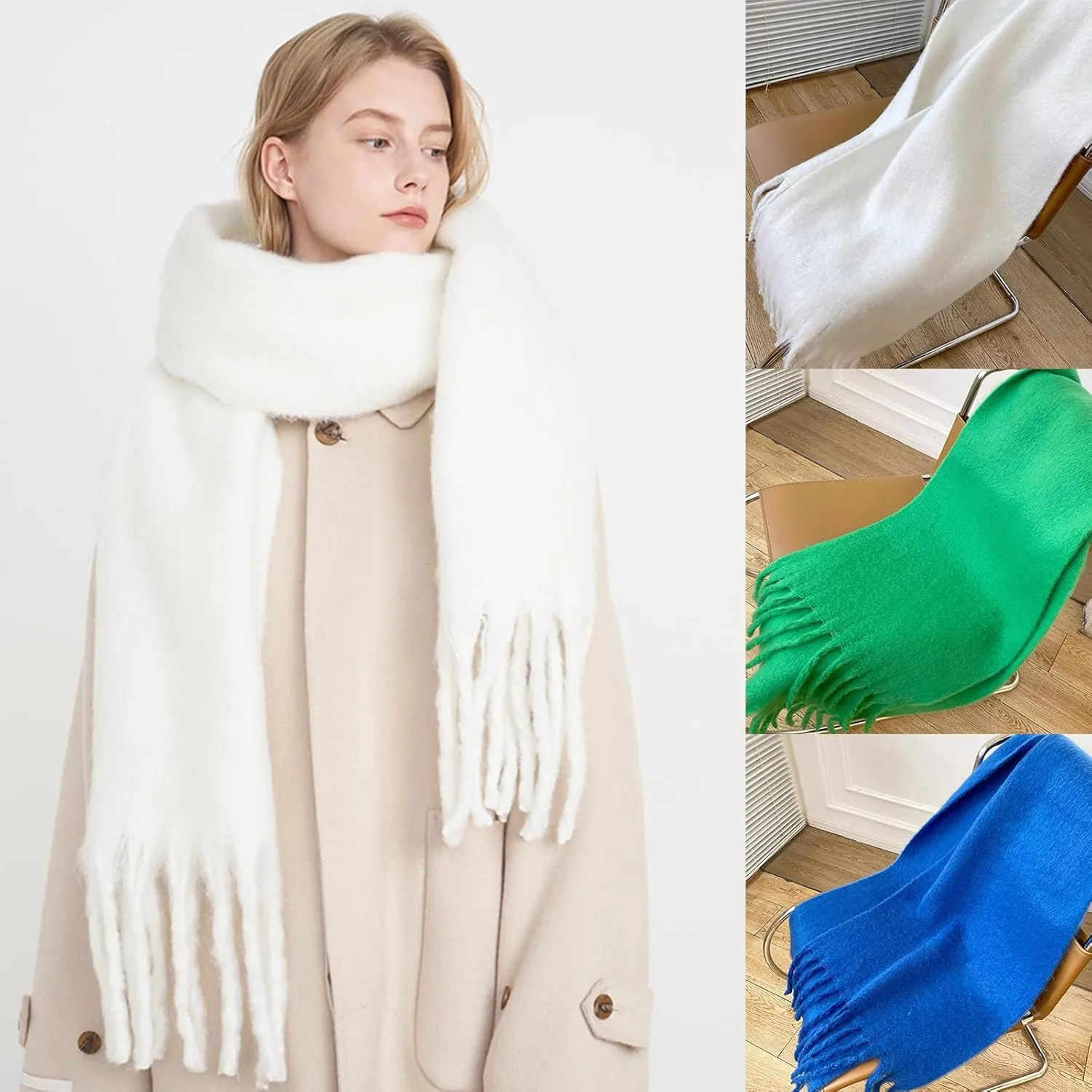 Classic Scarf Teenagers Shawl Cashmere Like Scarf Women Winter Shawl Neck Wrap Scarf Leisure Outfit