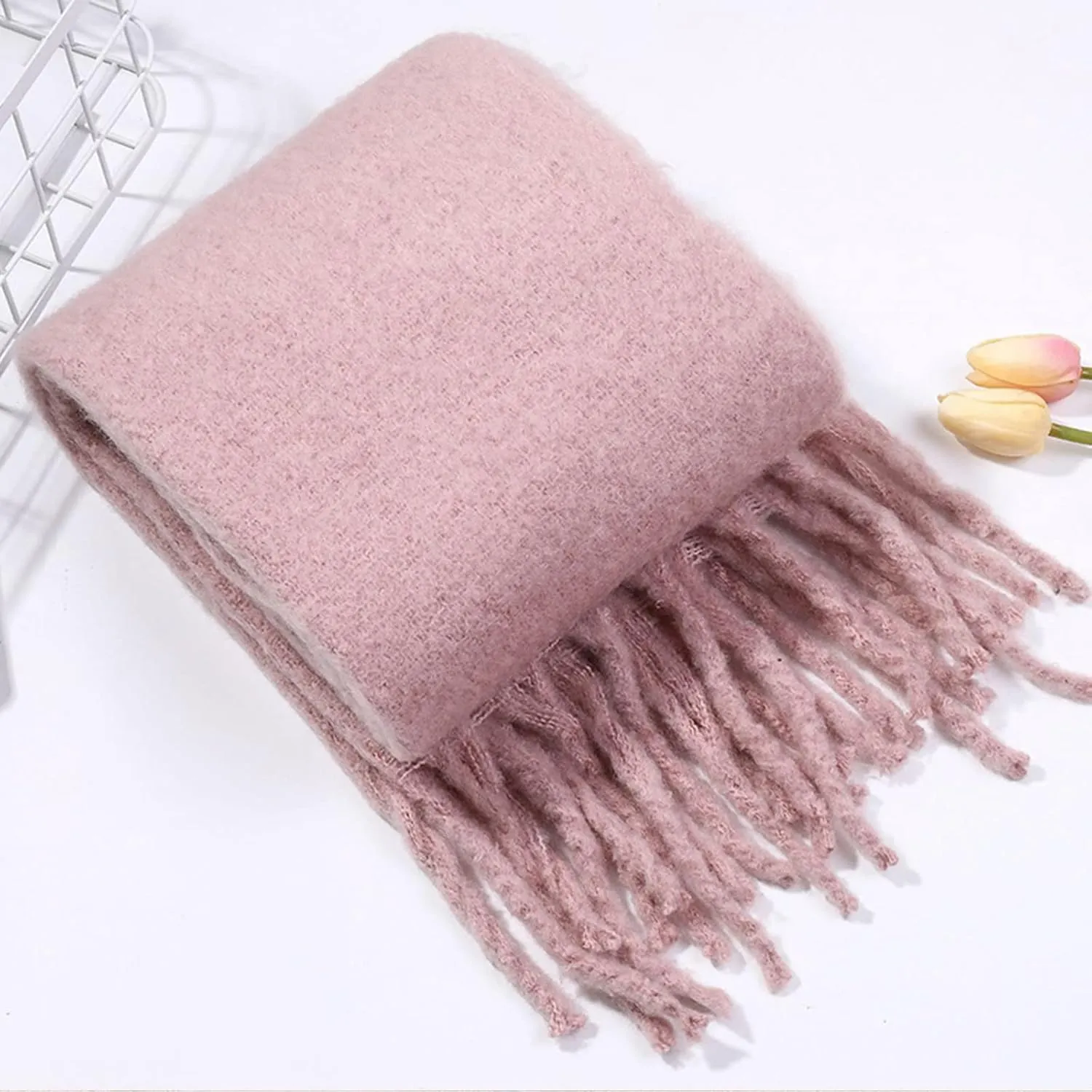 Classic Scarf Teenagers Shawl Cashmere Like Scarf Women Winter Shawl Neck Wrap Scarf Leisure Outfit