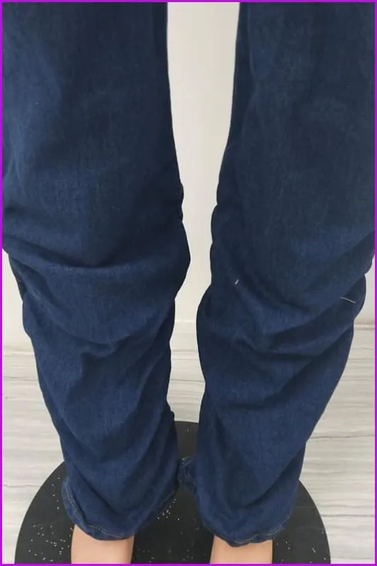Classic Stacked Skinny Blue JeansDE956