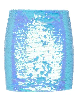 Cloud Blue Sequin Leroy Mini Skirt