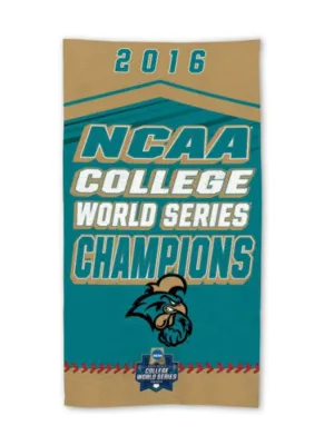 Coastal Carolina Chanticleers 2016 Baseball CWS Champs Locker Room Bench Towel
