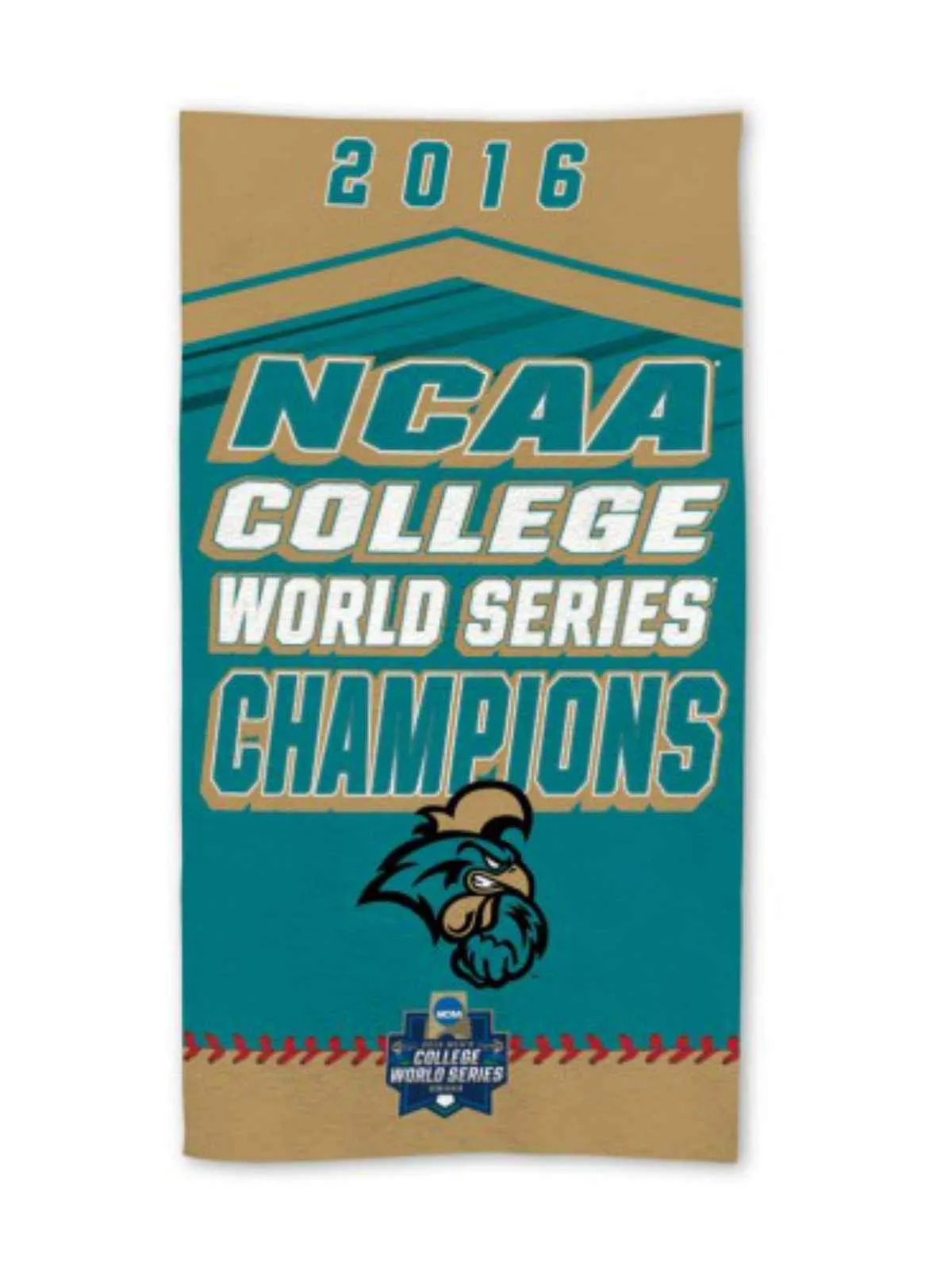Coastal Carolina Chanticleers 2016 Baseball CWS Champs Locker Room Bench Towel