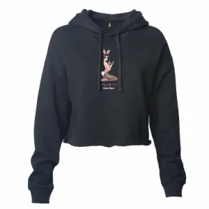 Color Bars x Playboy Women's Lipstick Crop Hoodie - Black