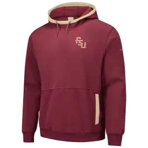 Columbia Men's Stacked FSU Logo Flanker Fleece Hoodie - Garnet