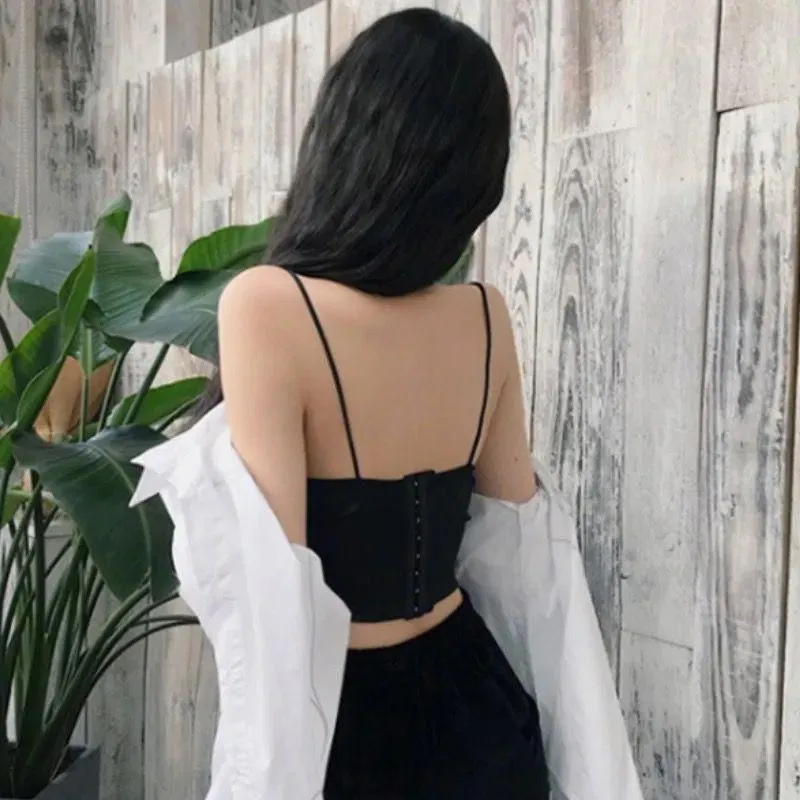Comfortable Crop Top Satin Camisole Beauty Backs  - SCT0210