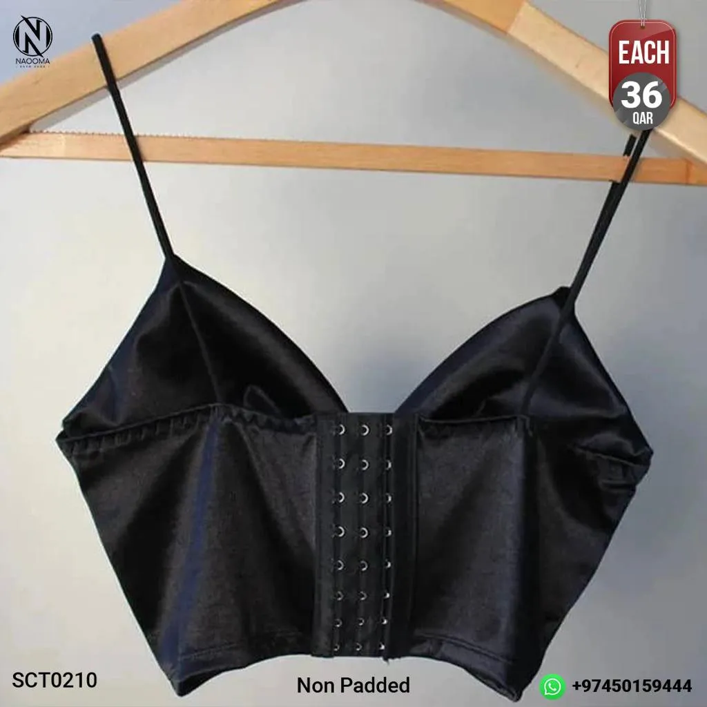 Comfortable Crop Top Satin Camisole Beauty Backs  - SCT0210