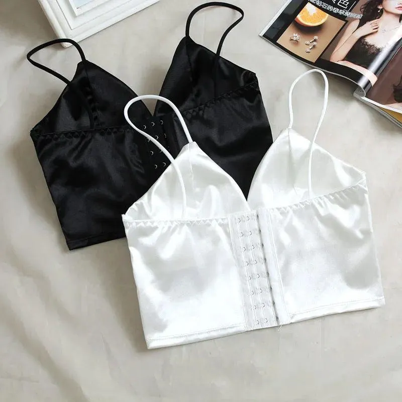 Comfortable Crop Top Satin Camisole Beauty Backs  - SCT0210