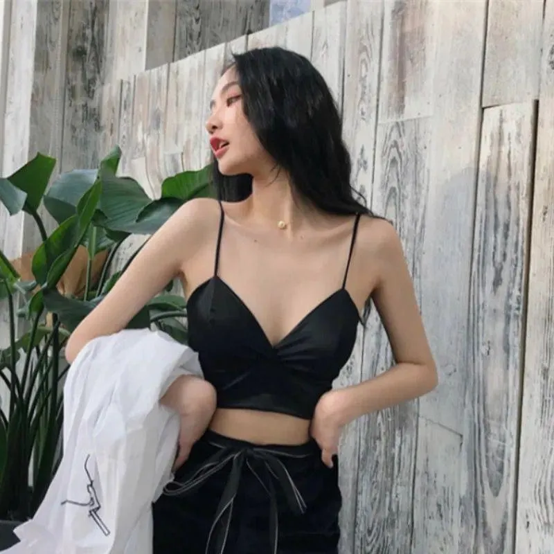 Comfortable Crop Top Satin Camisole Beauty Backs  - SCT0210
