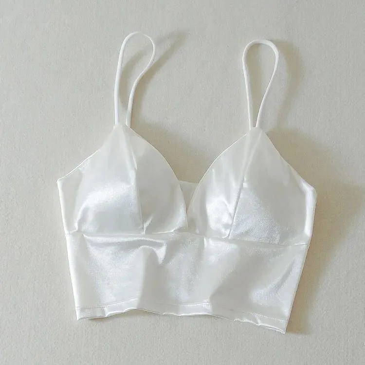 Comfortable Crop Top Satin Camisole Beauty Backs  - SCT0210