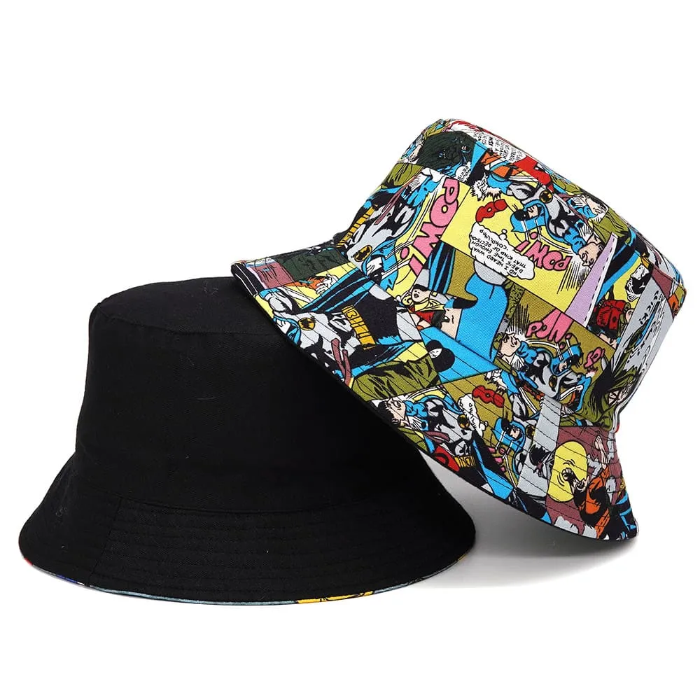 Comic Pages Reversible Bucket Hat