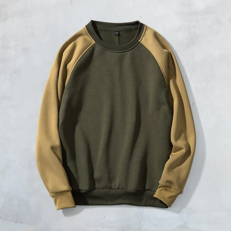 Contrast Crew Neck Sweatshirt