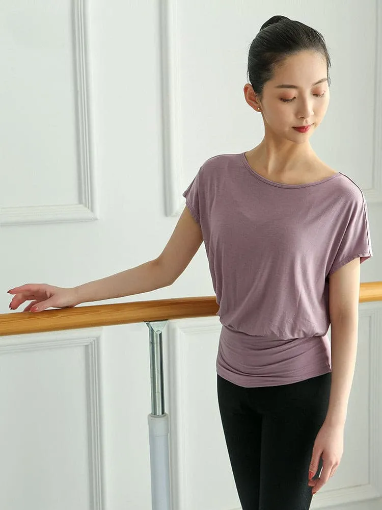 Corset Short Sleeve Dance Dress Loose Ballet Practice Clothes