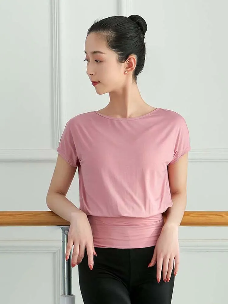 Corset Short Sleeve Dance Dress Loose Ballet Practice Clothes