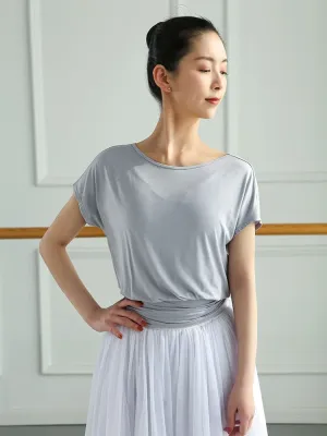 Corset Short Sleeve Dance Dress Loose Ballet Practice Clothes