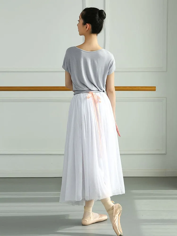 Corset Short Sleeve Dance Dress Loose Ballet Practice Clothes