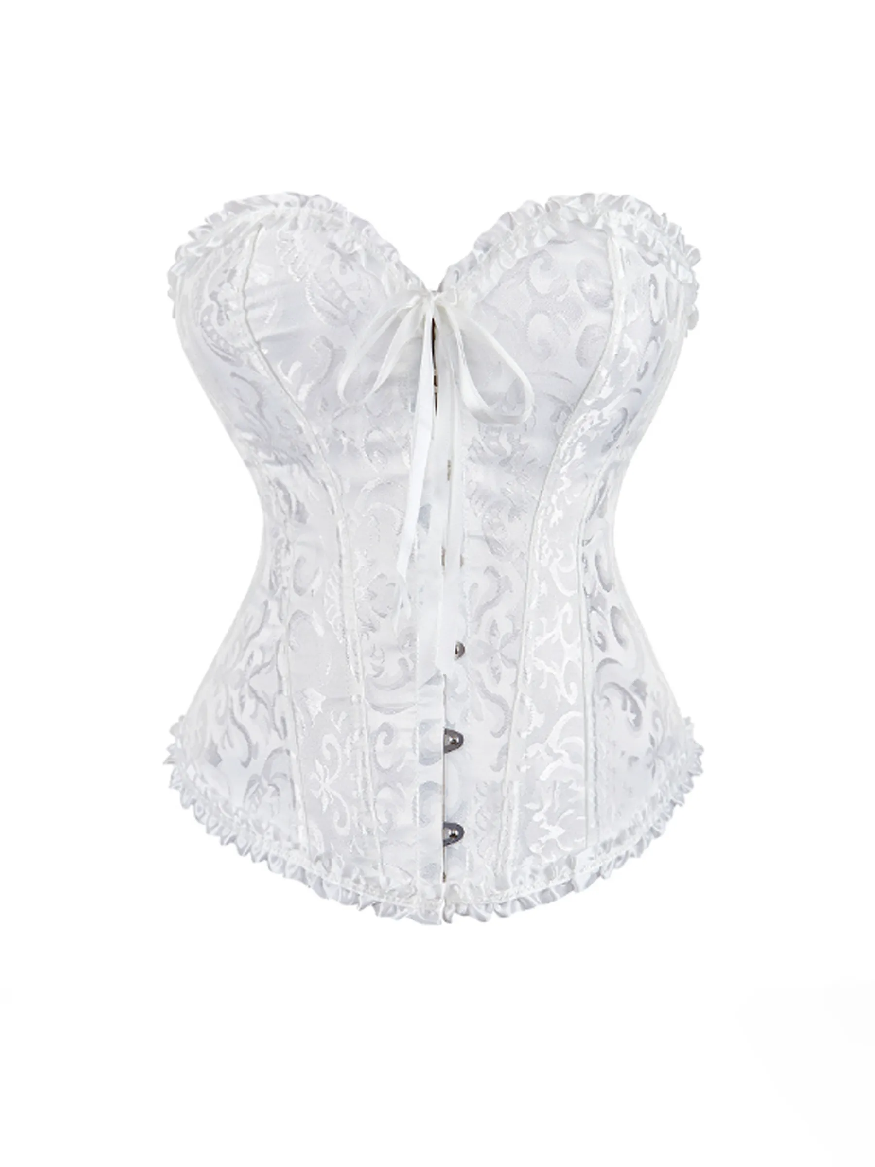 Corset Tops for Women, Bustier Shapewear Lingerie, Lace Waist Push Up Bodysuit