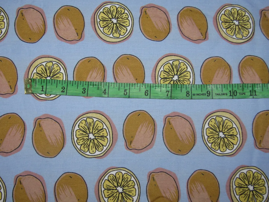 COTTON POPLIN PRINT BLUE 58" WIDE