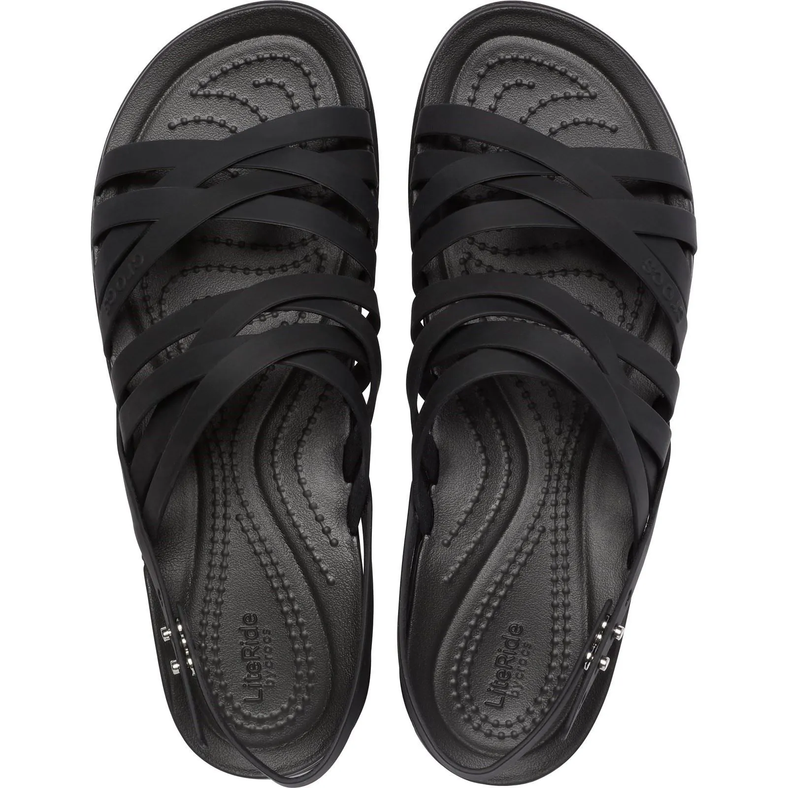 Crocs Women's Brooklyn Low Strappy Wedge Sandals in 2 Colours, Sizes 4 to 9