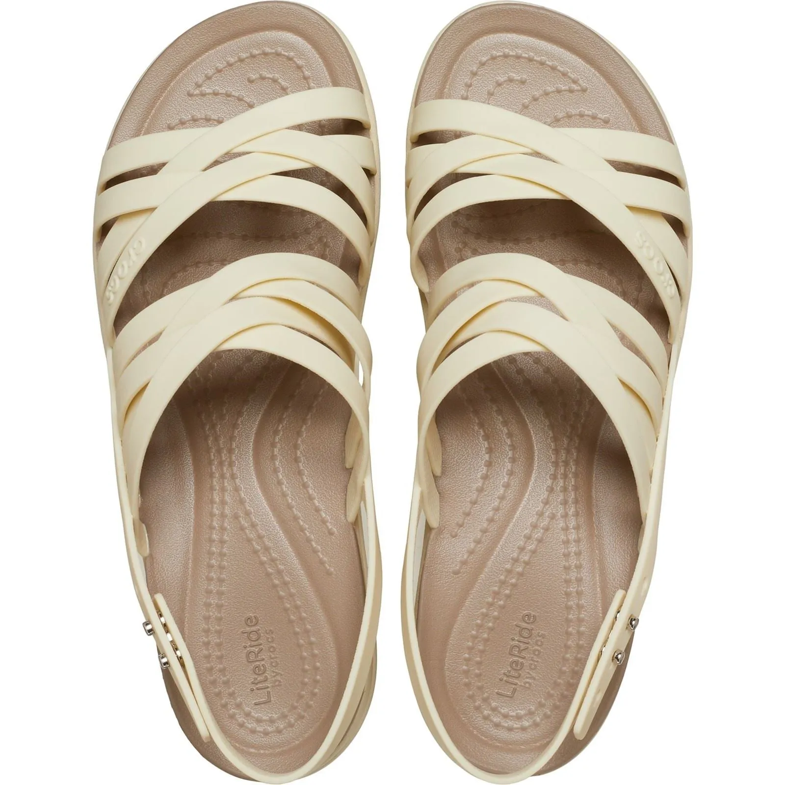 Crocs Women's Brooklyn Low Strappy Wedge Sandals in 2 Colours, Sizes 4 to 9