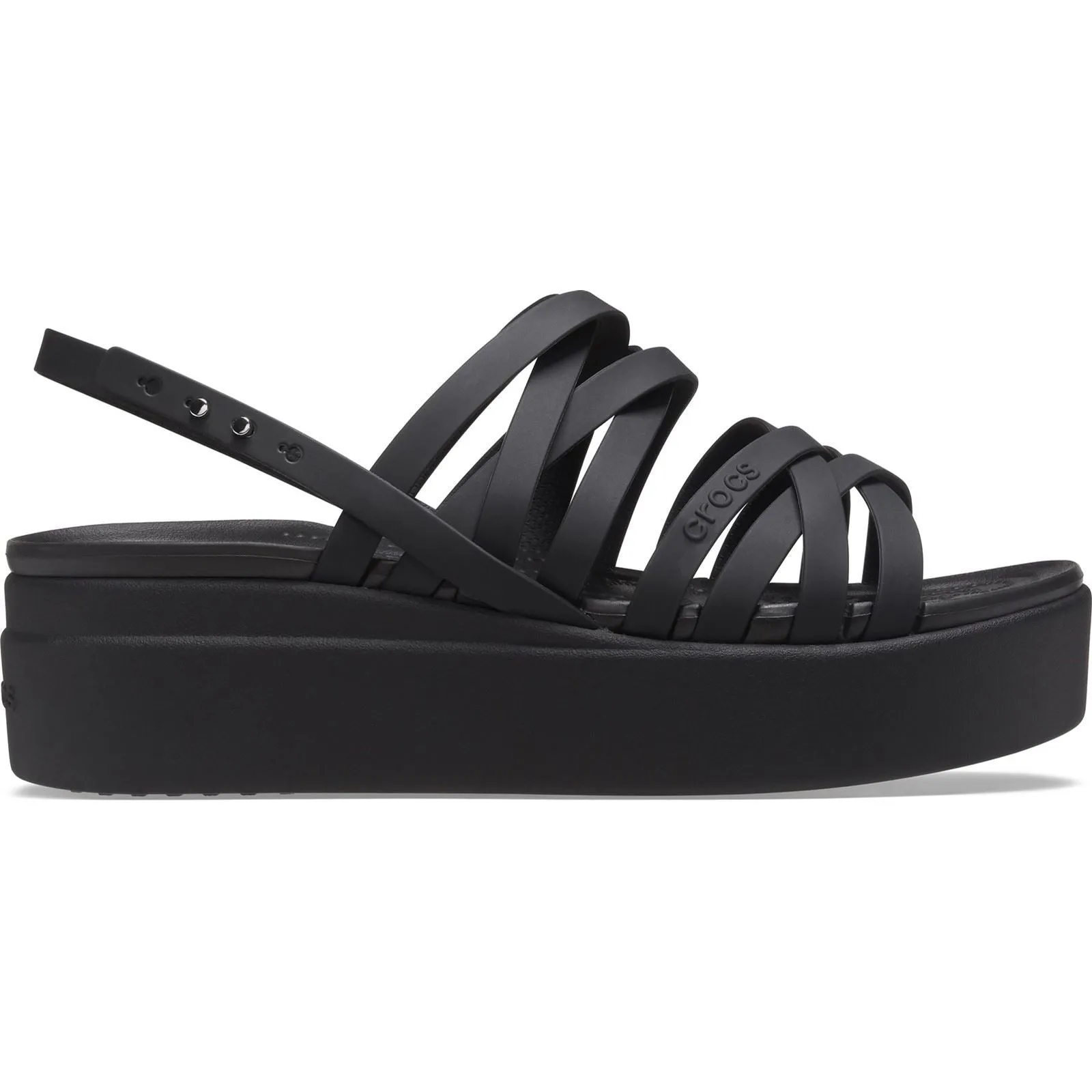 Crocs Women's Brooklyn Low Strappy Wedge Sandals in 2 Colours, Sizes 4 to 9