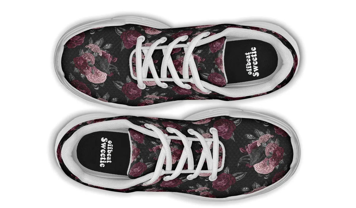 Crows And Roses Chunky Sneakers