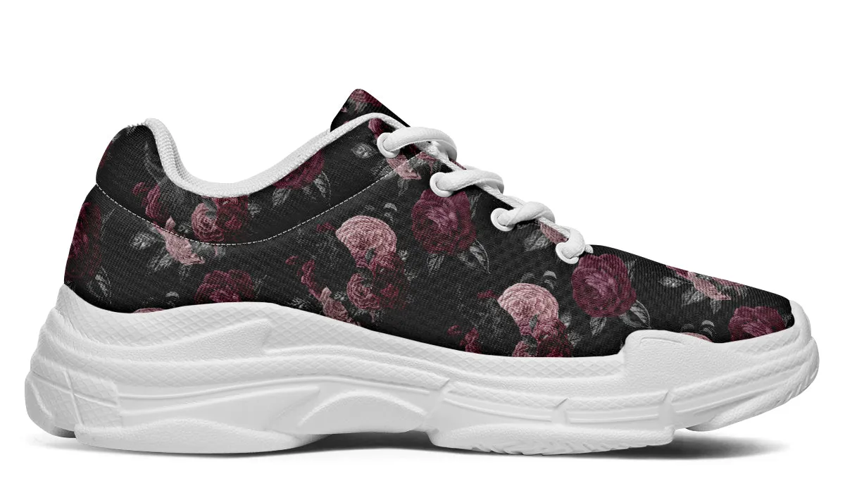 Crows And Roses Chunky Sneakers