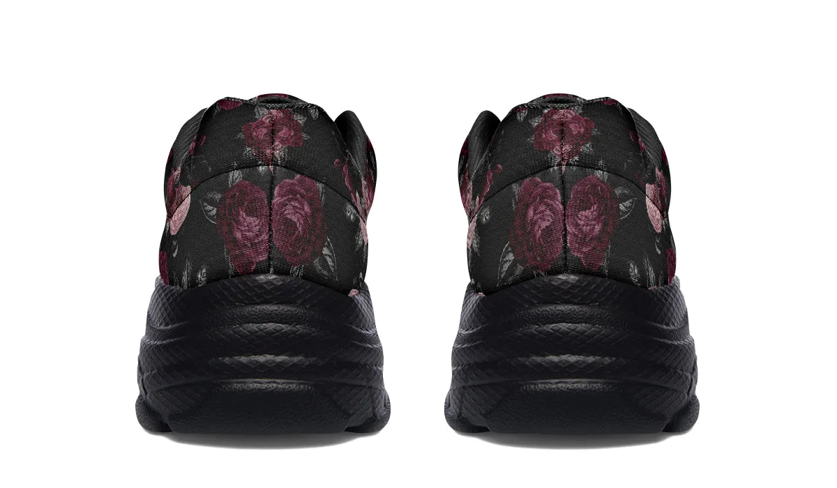 Crows And Roses Chunky Sneakers
