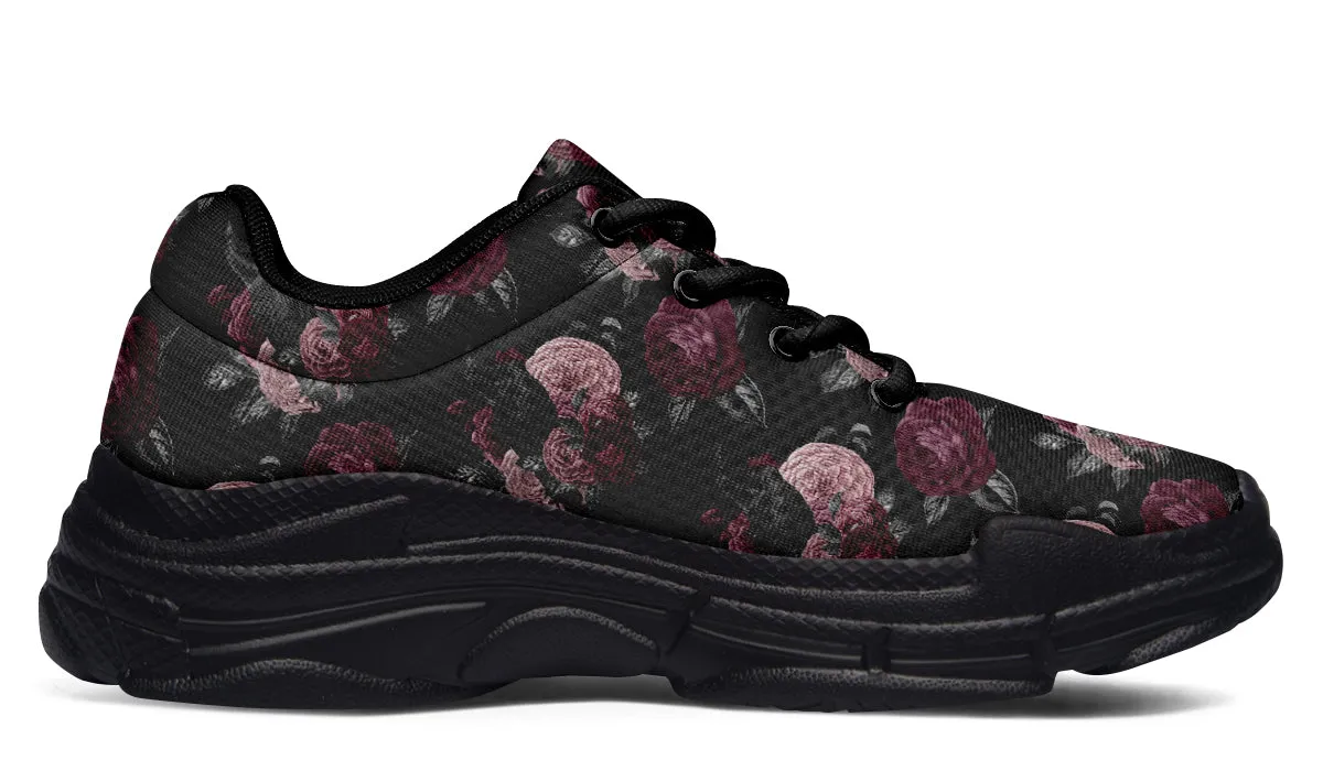 Crows And Roses Chunky Sneakers