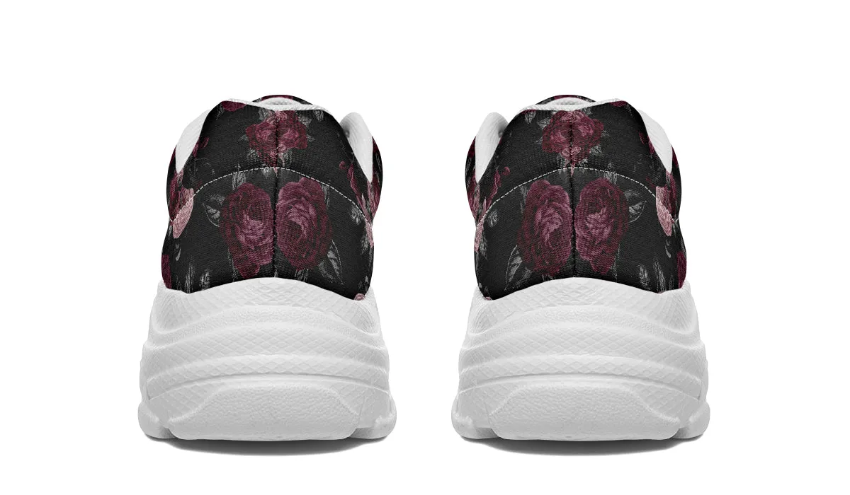 Crows And Roses Chunky Sneakers