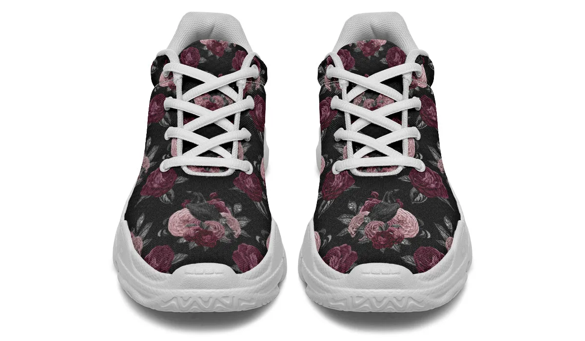 Crows And Roses Chunky Sneakers