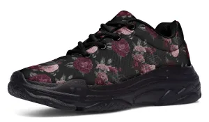 Crows And Roses Chunky Sneakers