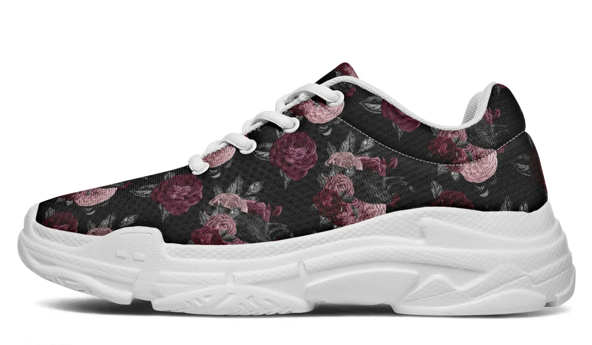 Crows And Roses Chunky Sneakers